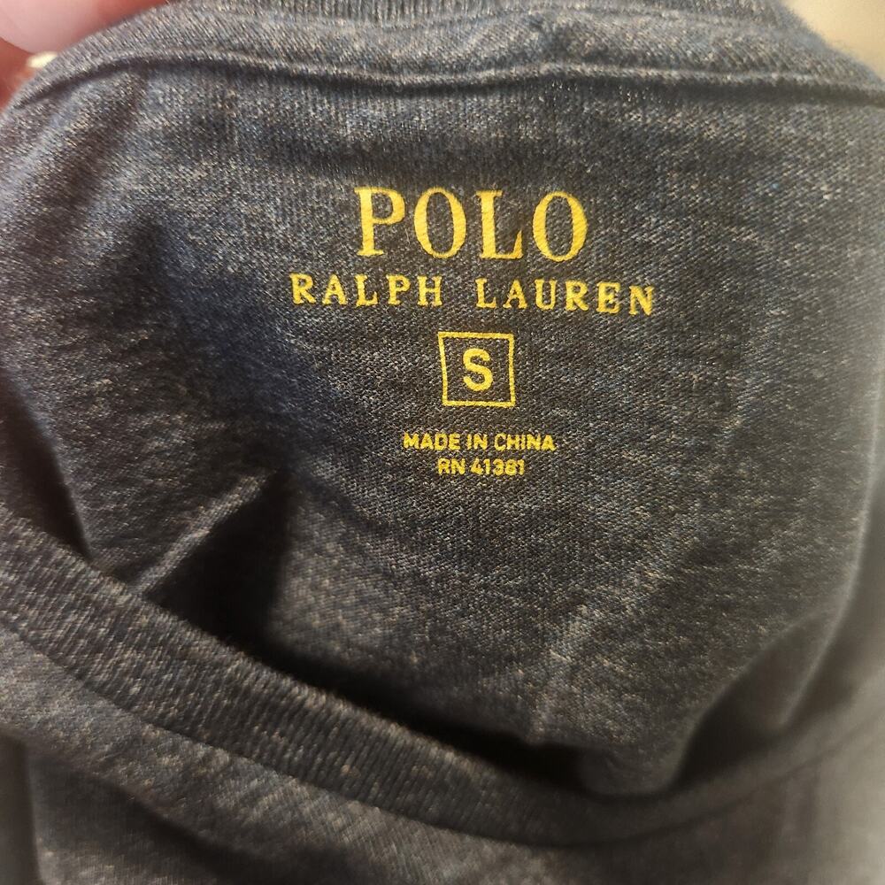 POLO Ralph Lauren Men's S Navy Blue Short Sleeve White Pony LOGO T Shirt - Picture 2 of 8